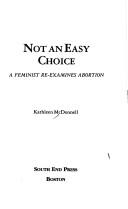 Cover for Not an Easy Choice