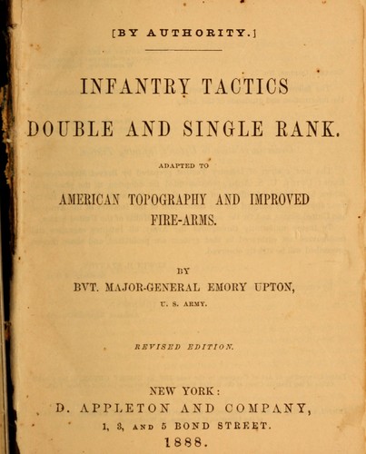 Cover for Infantry tactics, double and single rank