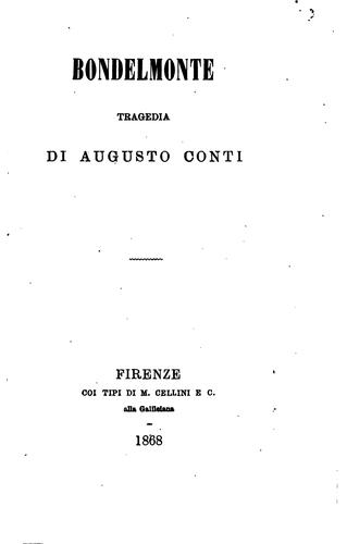 Cover for Bondelmonte: Tragedia