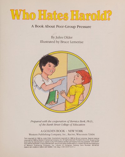 Cover for Who hates Harold?