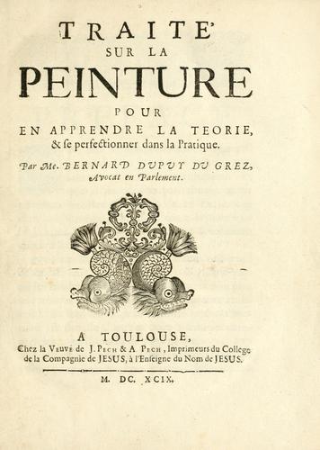 Cover for Traité sur la peinture pour en apprendre la theorie, & se perfectionner dans la pratique