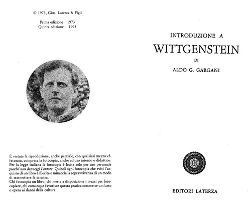 Cover for Introduzione a Wittgenstein