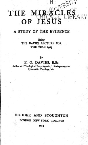 Cover for The miracles of Jesus