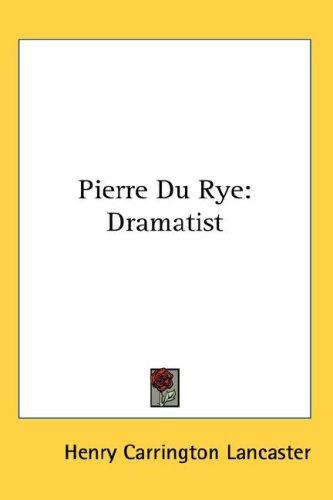 Cover for Pierre Du Rye