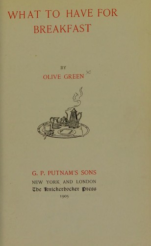 Cover for What to have for breakfast
