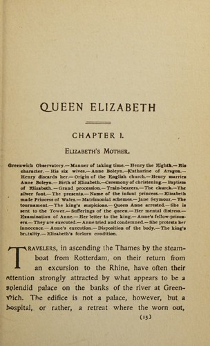 Cover for Queen Elizabeth,