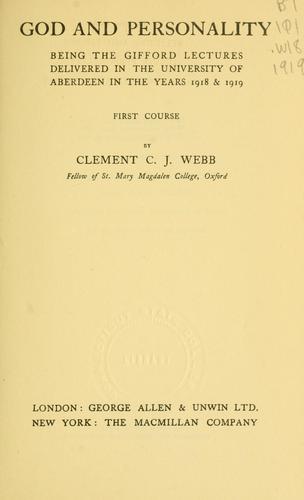 Cover for God and personality