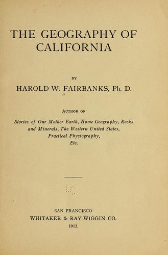 Cover for The geography of California