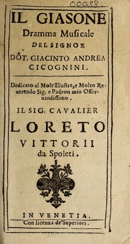Cover for Il Giasone