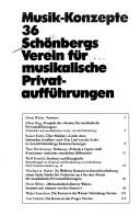Cover for Schönbergs Verein für Musikalische Privataufführungen