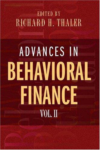 Cover for Advances in Behavioral Finance, Volume II (The Roundtable Series in Behavioral Economics)