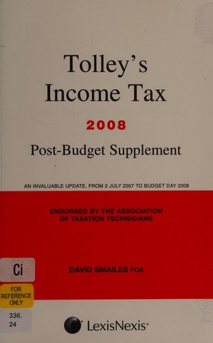 Cover for Tolley's income tax 2008-2009
