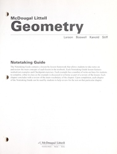 Cover for Notetaking Guide Geometry