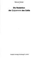 Cover for Die Redaktion der Epigramme des Celtis