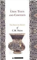 Cover for Urdu texts and contexts