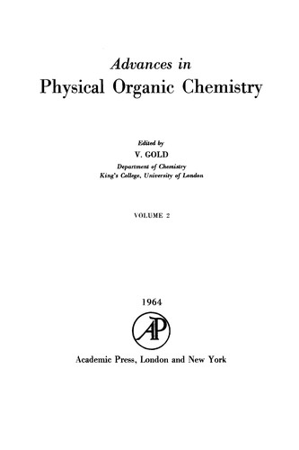 Cover for Advances in physical organic chemistry