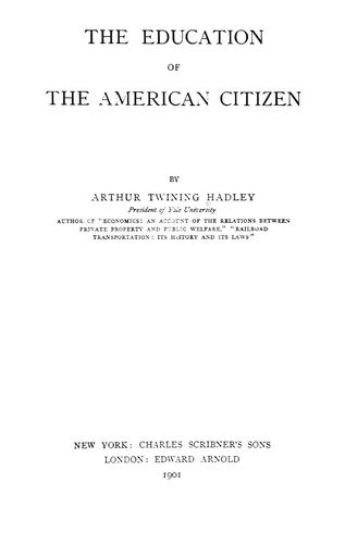 Cover for The education of the American citizen.