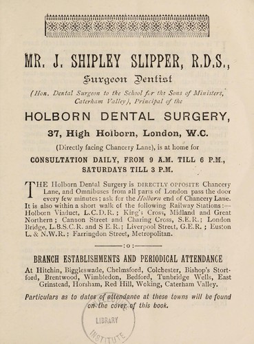 Cover for A brief treatise on English and American dentistry