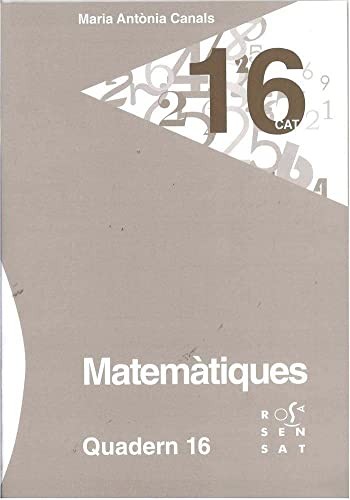 Cover for Matemàtiques. Quadern 16