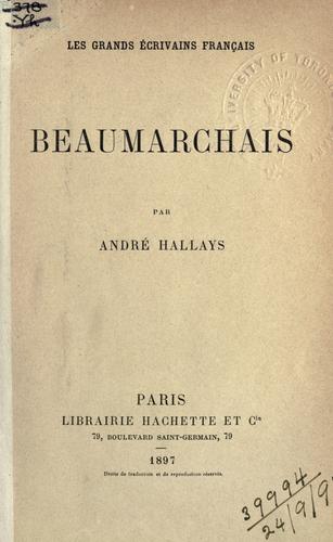 Cover for Beaumarchais.