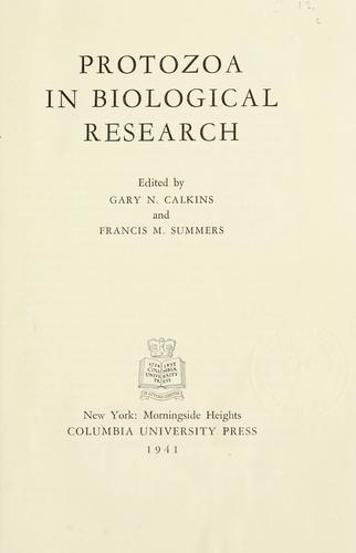 Cover for Protozoa in biological research