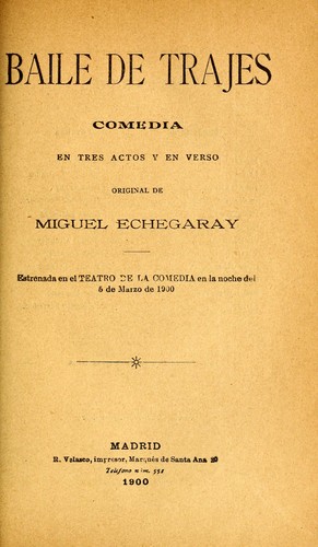 Cover for Baile de trajes