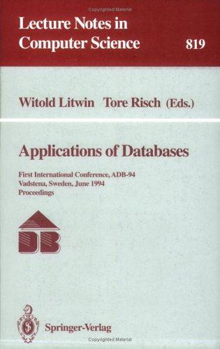 Cover for Applications of databases