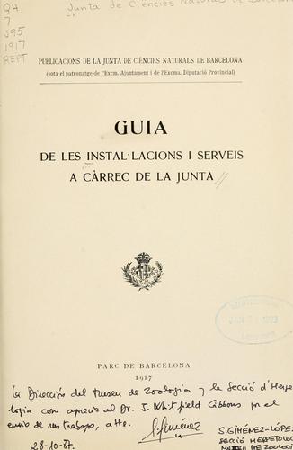 Cover for Guia de les instal·lacions i serveis a cárrec de la Junta.
