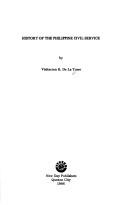 Cover for History of the Philippine civil service