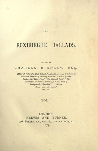 Cover for Roxburghe ballads.
