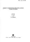 Cover for Object-Oriented Specification Case Studies