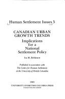 Cover for Canadian urban growth trends