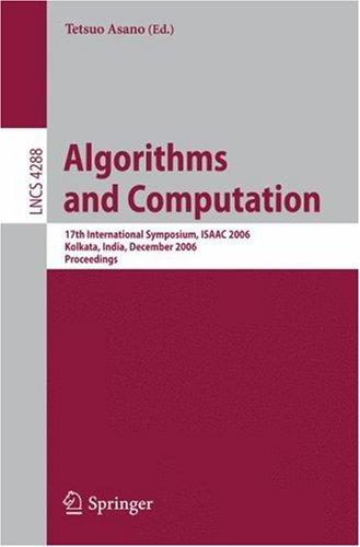 Cover for Algorithms and Computation
