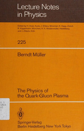 Cover for The physics of the quark-gluon plasma