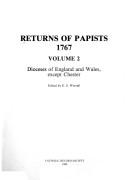 Cover for Returns of papists, 1767