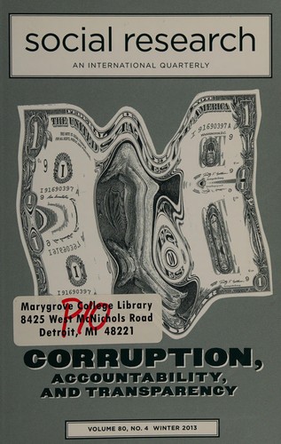 Cover for Corruption, accountability, and transparency