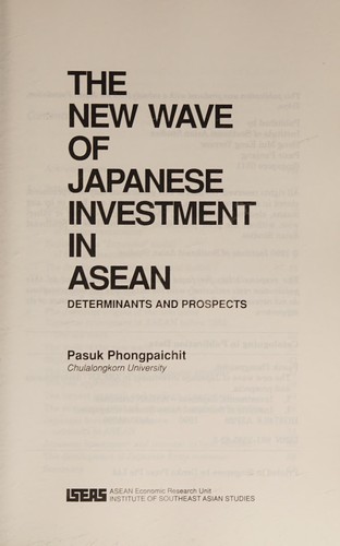 Cover for The new wave of Japanese investment in ASEAN