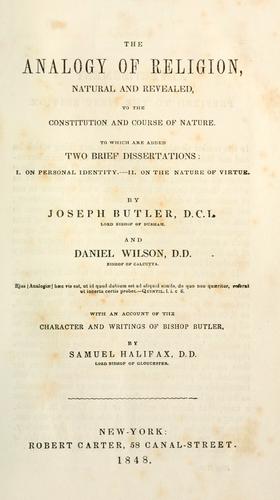 Cover for The works of ... Joseph Butler ... to which is prefixed