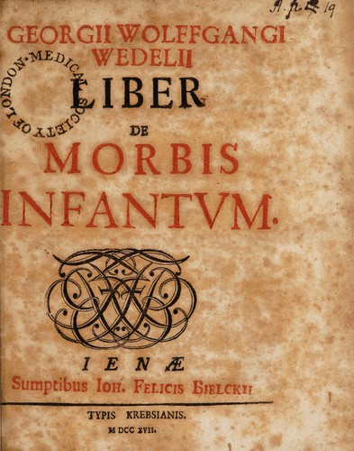 Cover for Liber de morbis infantum