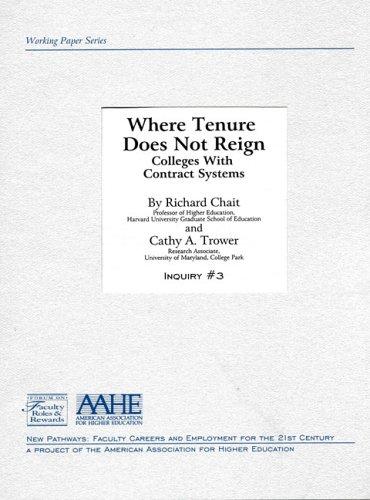 Cover for Where Tenure Does Not Reign