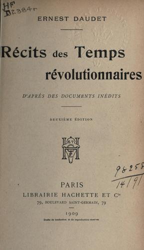Cover for Récits des temps révolutionnaires
