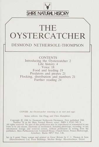Cover for The Oystercatcher