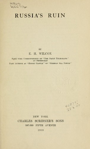 Cover for Russia's ruin