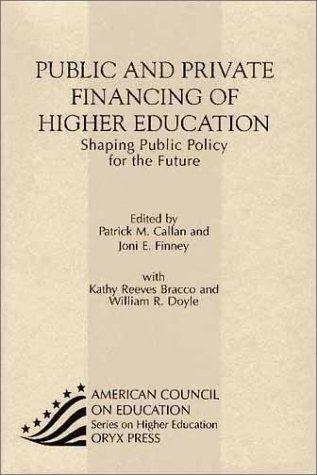 Cover for Public and Private Financing of Higher Education