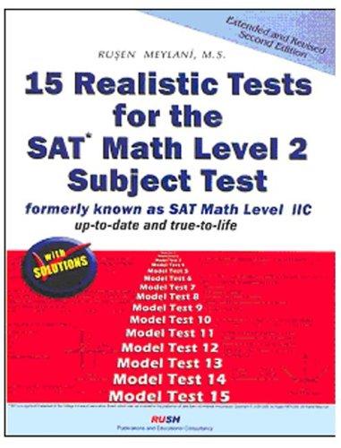 Cover for 15 Realistic Tests for the SAT Math Level 2 Subject Test Extended and Revised 3rd Edition