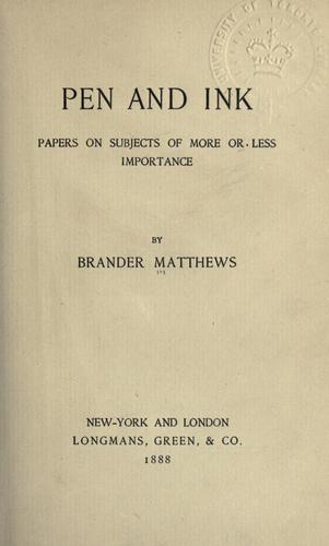 Cover for Pen and ink