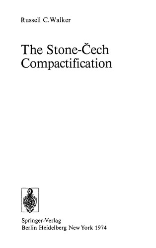Cover for The Stone-Cech compactification