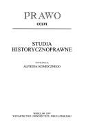 Cover for Studia historycznoprawne