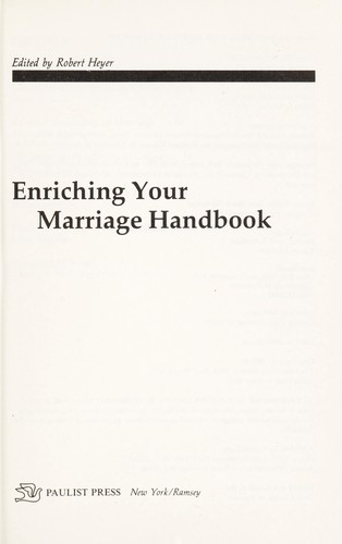 Cover for Enriching your marriage handbook