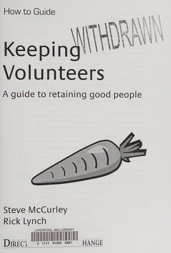 Cover for Keeping Volunteers